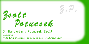zsolt potucsek business card